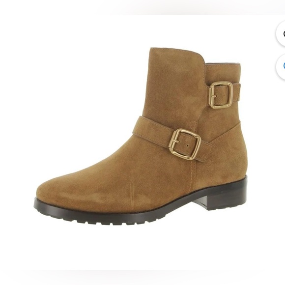 🤎🍂27 Edit Womens Kaiser Leather Pull On Whiskey Suede Booties Sz 9.5W NEW🤎🍂 - Picture 1 of 8